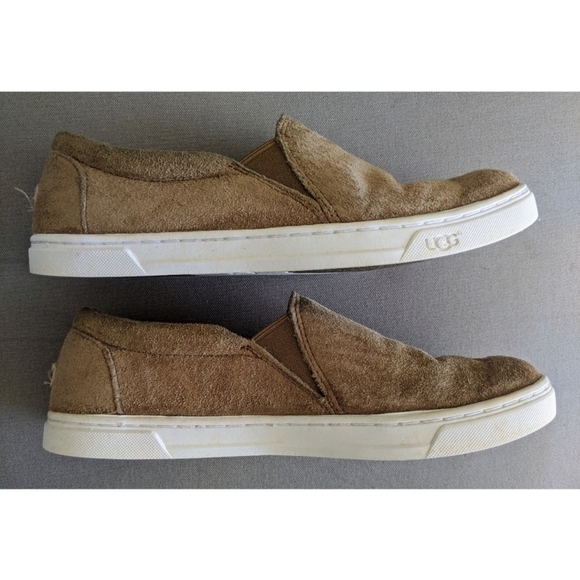 UGG Adley Light Brown Suede Slip On Sneakers 7.5 - Picture 4 of 8